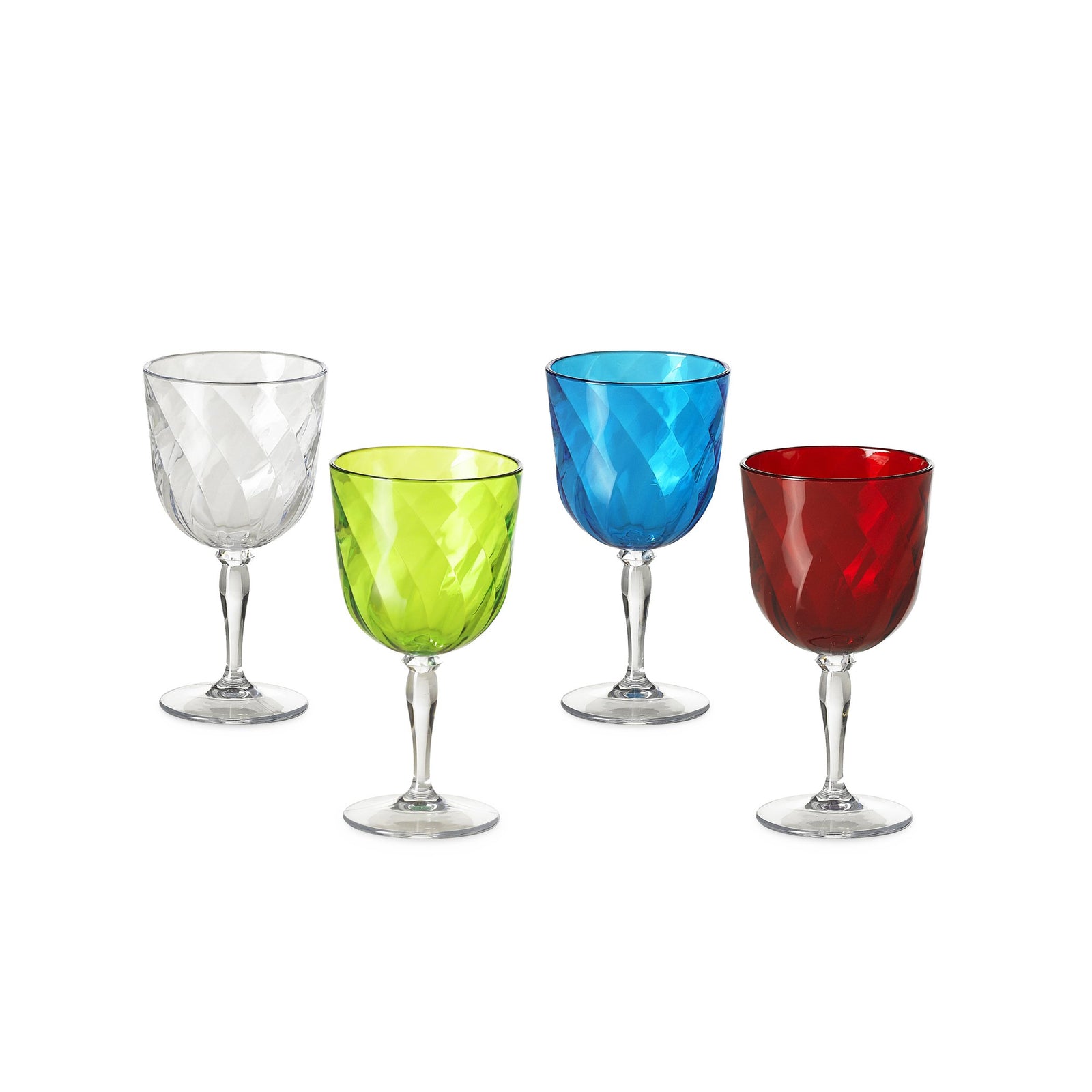 Omada Design Set of 4 Acrylic Glasses for Water and Wine