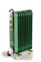Ariete Vintage Oil Radiator, 9 Heating Elements, 2000W, 3 Power Levels, Handle and Wheels for Easy Transport, Green (By De'longhi Group)