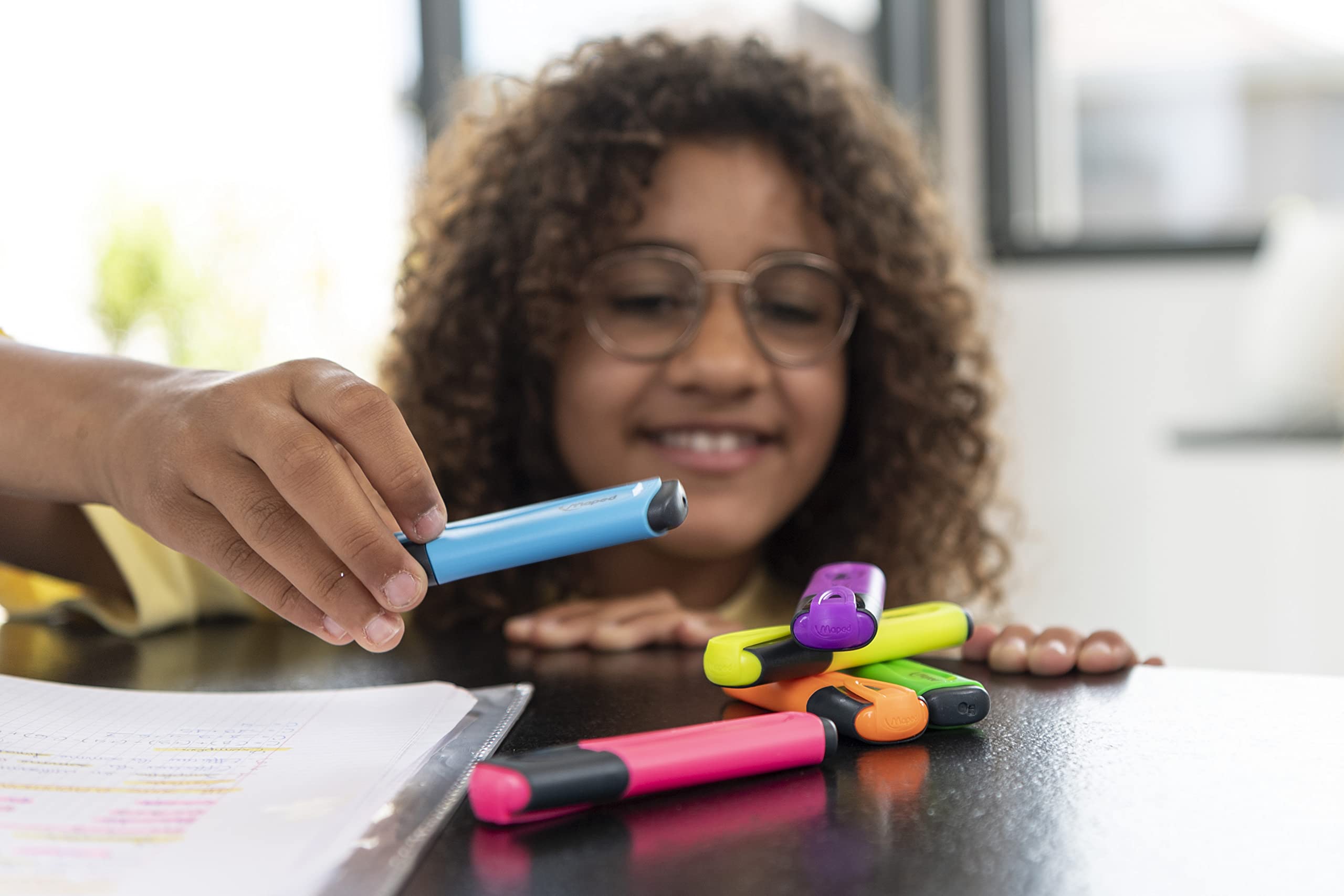 أقلام تمييز Maped Fluo Peps كلاسيك – ألوان متنوعة، عبوة 6 قطع – Safqqa Egypt