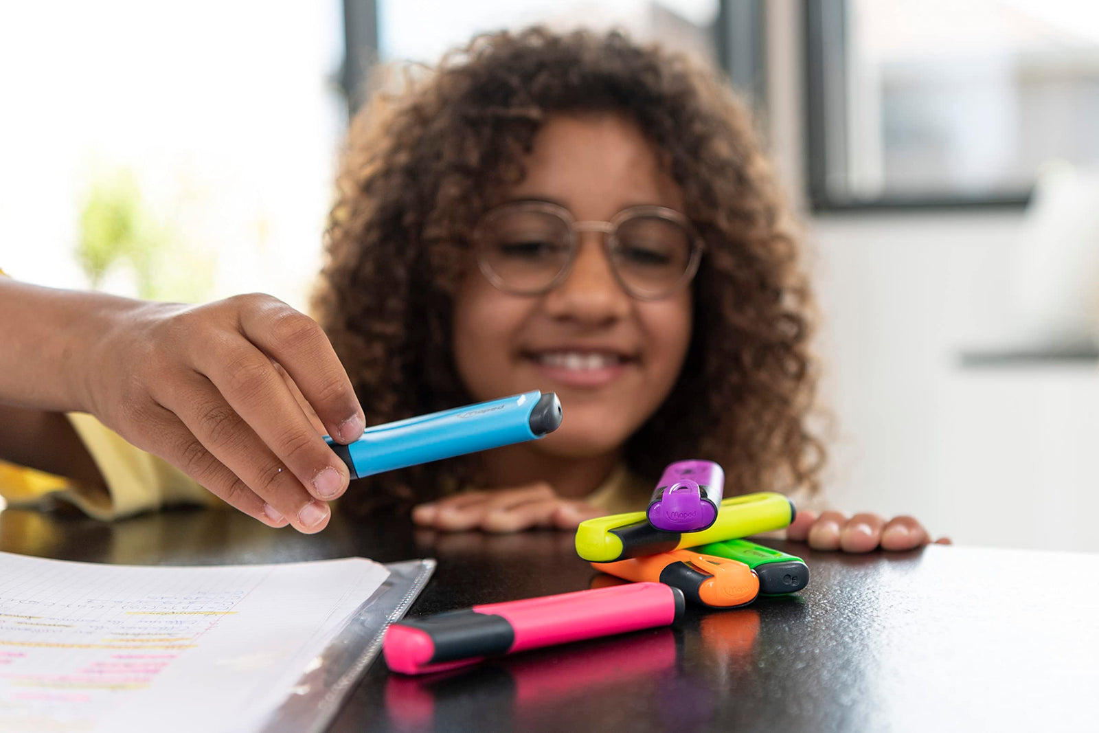 أقلام تمييز Maped Fluo Peps كلاسيك – ألوان متنوعة، عبوة 6 قطع
