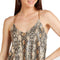 2Xtremz Snake-Pattern V-Neck Spaghetti Straps Sequin Embellished Blouse For Women - Safqqa
