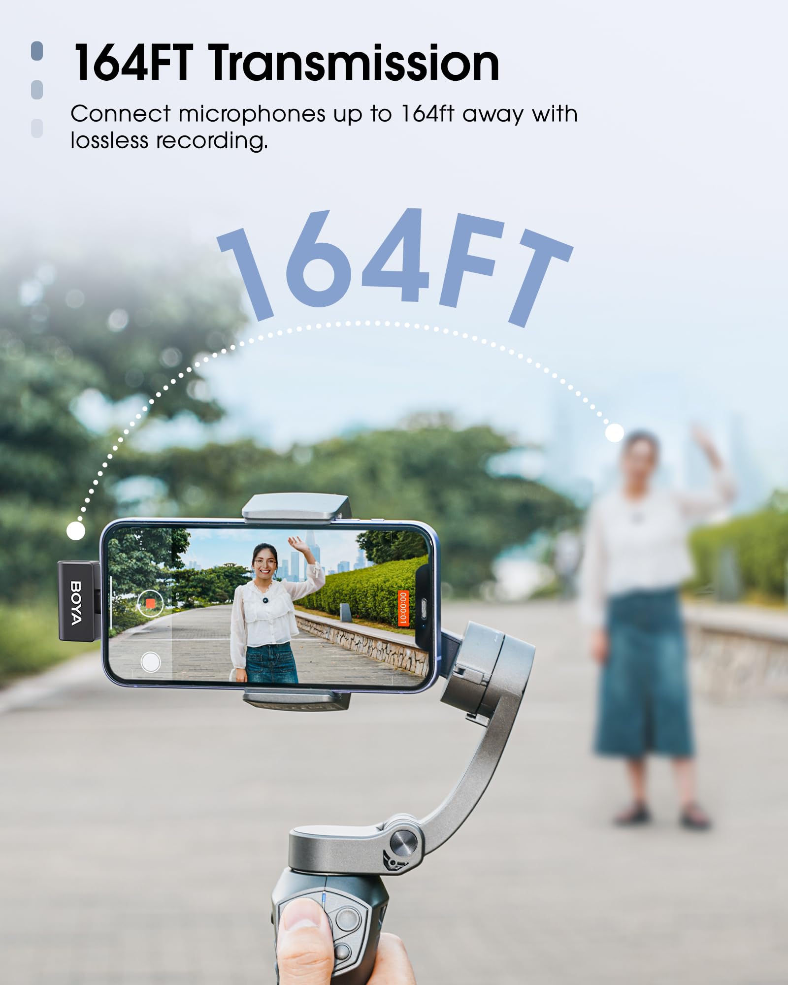 ميكروفون لاسلكي BOYA Omic-U-B بمنفذ USB-C مع خاصية إلغاء الضوضاء – مناسب لهواتف iPhone 15 وAndroid