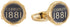 Cerruti 1881 Men’s Round Gold Plated Stainless Steel Cufflinks