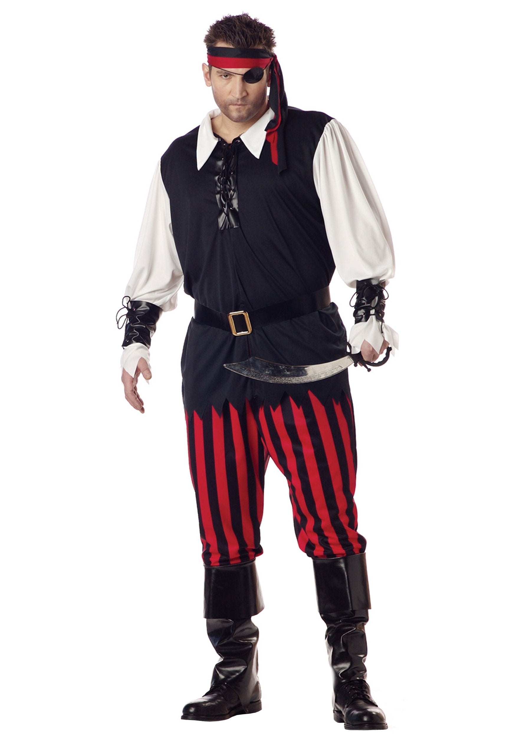 California Costumes Cutthroat Pirate Adult Plus XX-Large , mens, Black