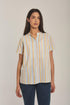 Premoda Striped Blouse Short Sleeved For Women - Safqqa Egypt