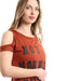 kady Printed Short Sleepshirt With Cold Shoulders women Havan - Safqqa Egypt