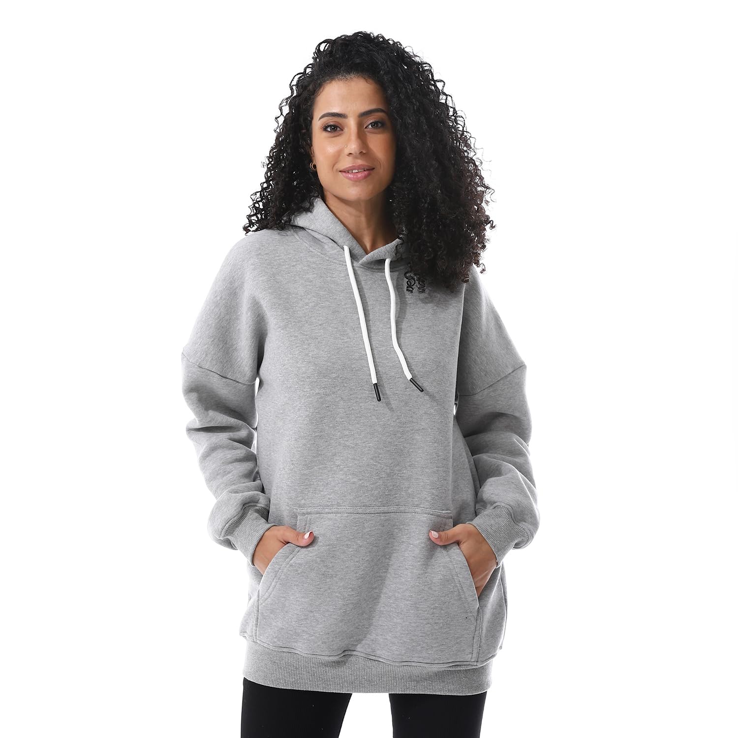 سويت شيرت بغطاء للرأس من الصوف سهل الارتداء بمقاس كبير للنساء اندورا