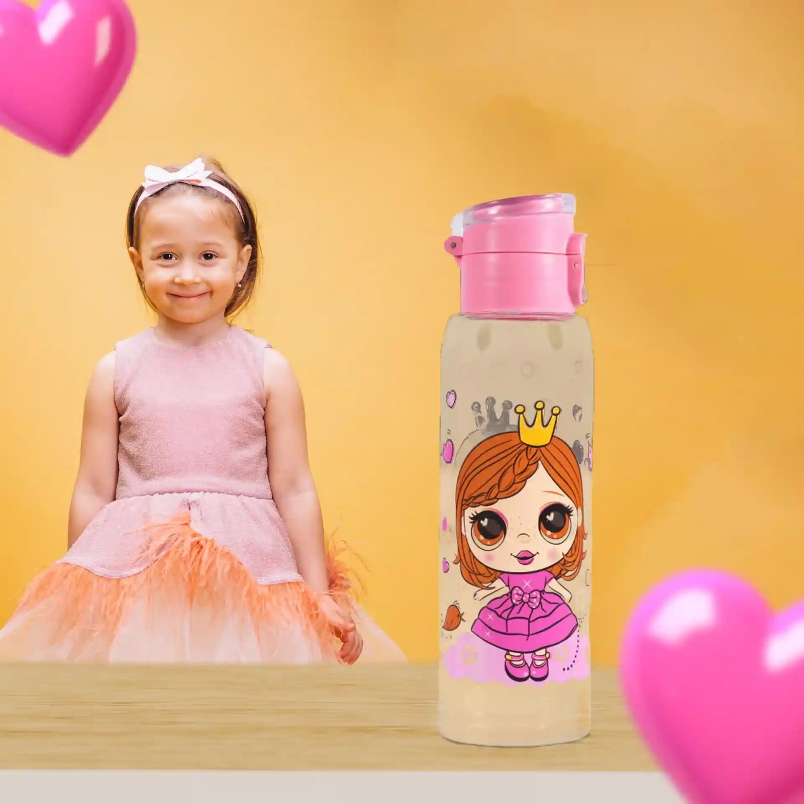 زجاجة مياه هيرفين - سعة 500 مل، متعددة الألوان، مانعة للتسرب، خالية من مادة BPA