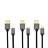 كابل Micro USB بطول 0.5 متر من KabelDirekt 853 (USB 2.0، كابل مزامنة وشحن، نايلون) سلسلة PRO - عبوة من 3 قطع - أسود