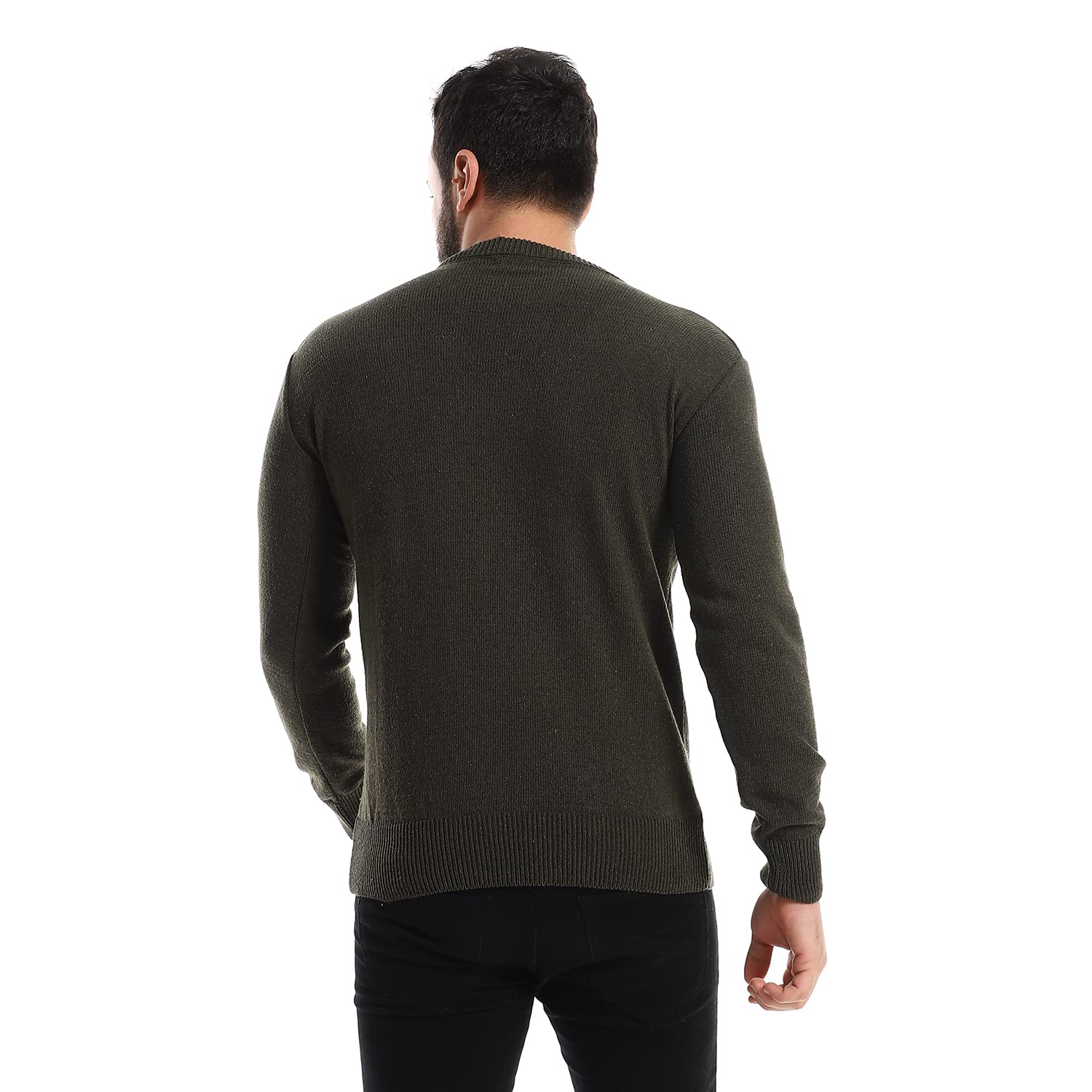 Andora mens Regular Fit Round Neck Basic Pullover Sweater