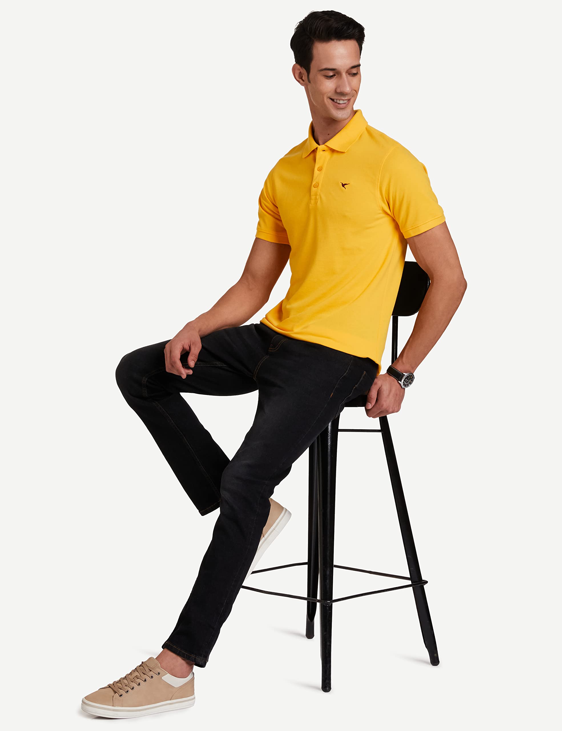 Deniklo Men’s Classic Solid Polo – Regular Fit – Safqqa Egypt