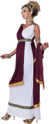 California Costumes Women’s Roman Empress Costume Adult White/Burgundy