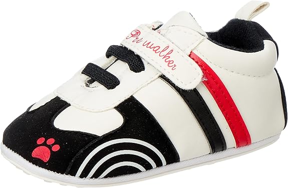 Mix & Max Boys’ Paw-Print Velcro-Strap Low-Top Lace-Up Shoes