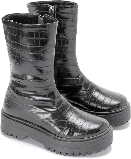 Trust Group Women Boots Black Ankle Casual Boots – Safqqa Egypt