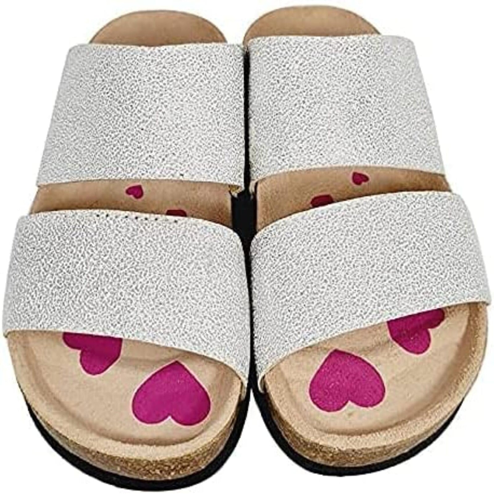 Bellino Wide Sole Double Strap Slides for Girls - Safqqa Egypt