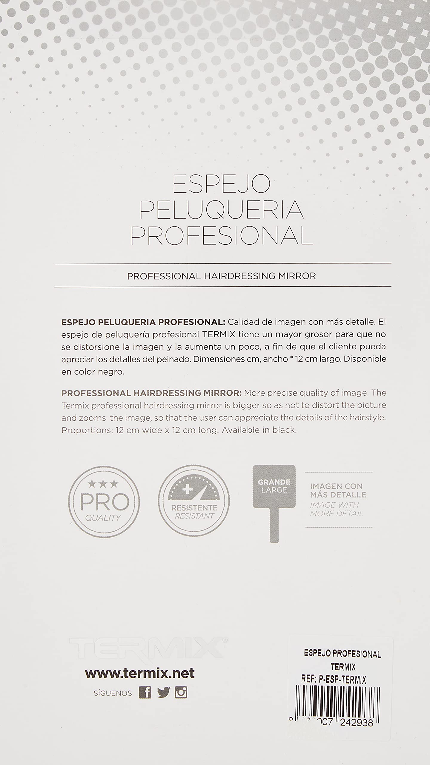 Termix Black Mirror Clear and distortion-free reflection