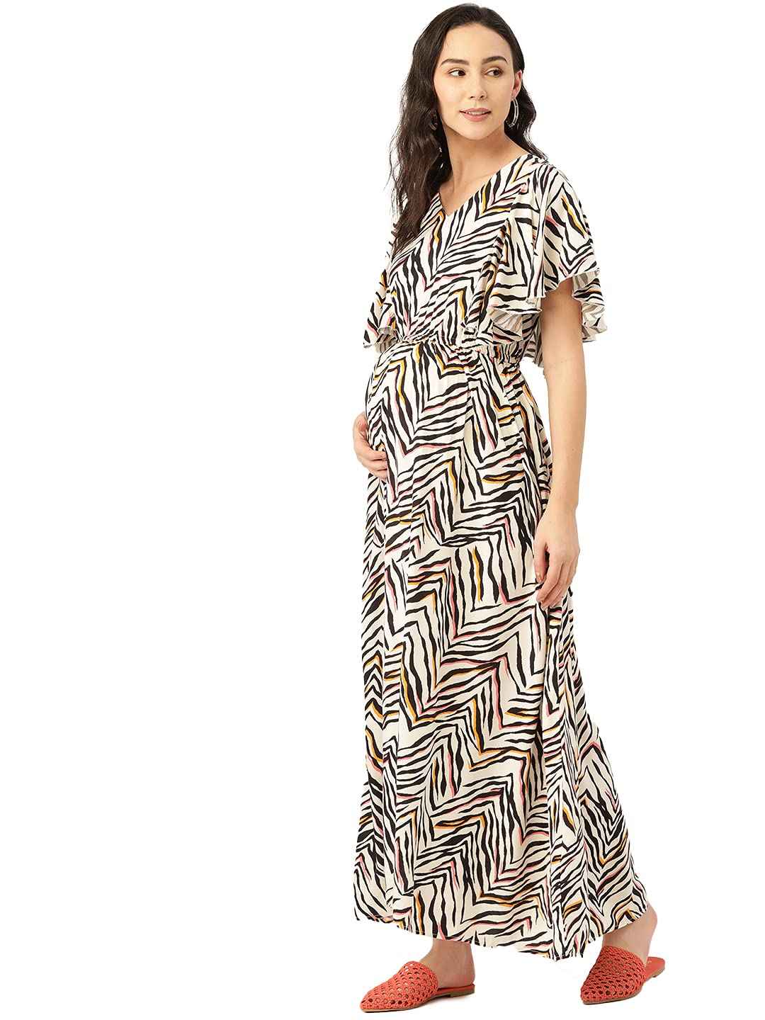 Women’s Nursing Dress with Concealed Zip – Viscose Fabric