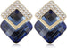 Shining Diva Fashion Women Crystal Earrings 18K Gold Plated Blue Designer Jewelry