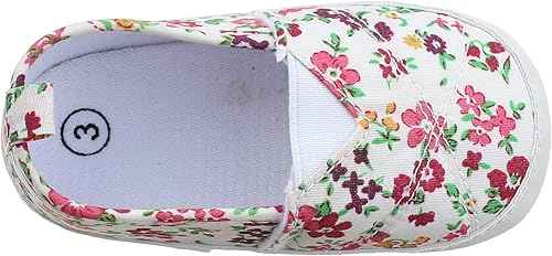 Mix & Max Girls' Floral Pattern Elastic-Panel Slip-On Shoes - Safqqa Egypt