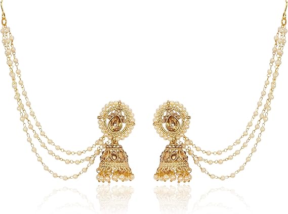 Shining Diva Fashion Women Earrings Gold Plated Pearl Elegant Jewelry – Safqqa Egypt