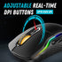 Rapoo VPRO VT200 IR RGB Wired Gaming Mouse Programmable Buttons 6200 DPI LED Multicolor Black