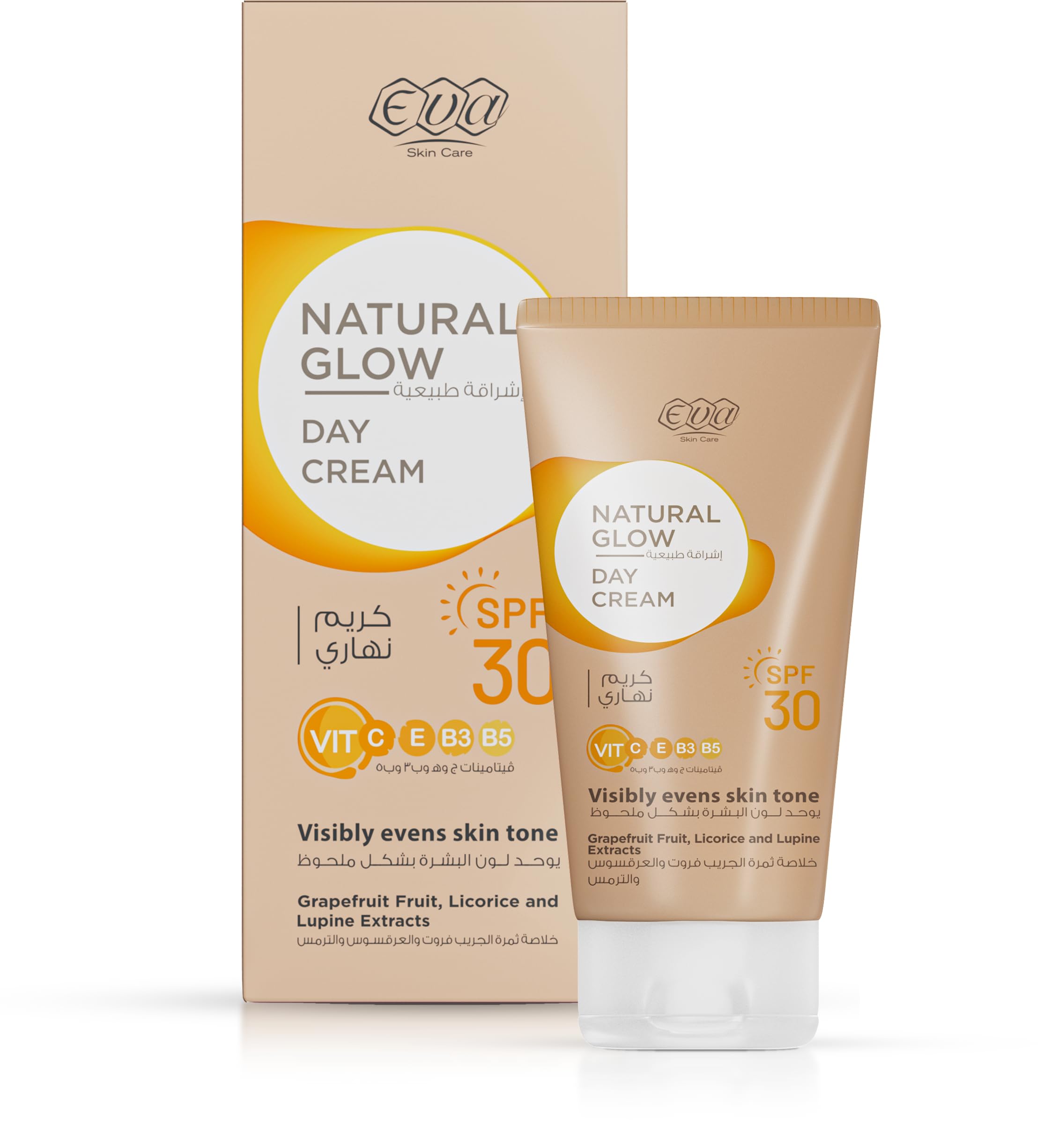 Eva Skin Care Natural Glow Day Cream with SPF 30ml 50 g - Safqqa Egypt