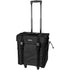 Shany Soft MakEUp Artist Rolling Trolley Cosmetic Case With Free Set Of Mesh Bags - Jet Black