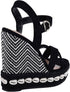 صندل Pixi Suede Shell Detail Cross Strap Wedge للنساء