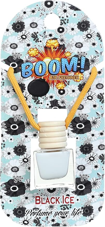 BOOM Car Air Freshener Wooden Diffuser Mirror Hanging Fragrance Oil