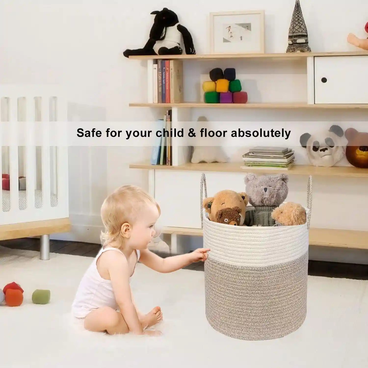 Womdee Rope Woven Storage Baskets for Organizing Rope Storage