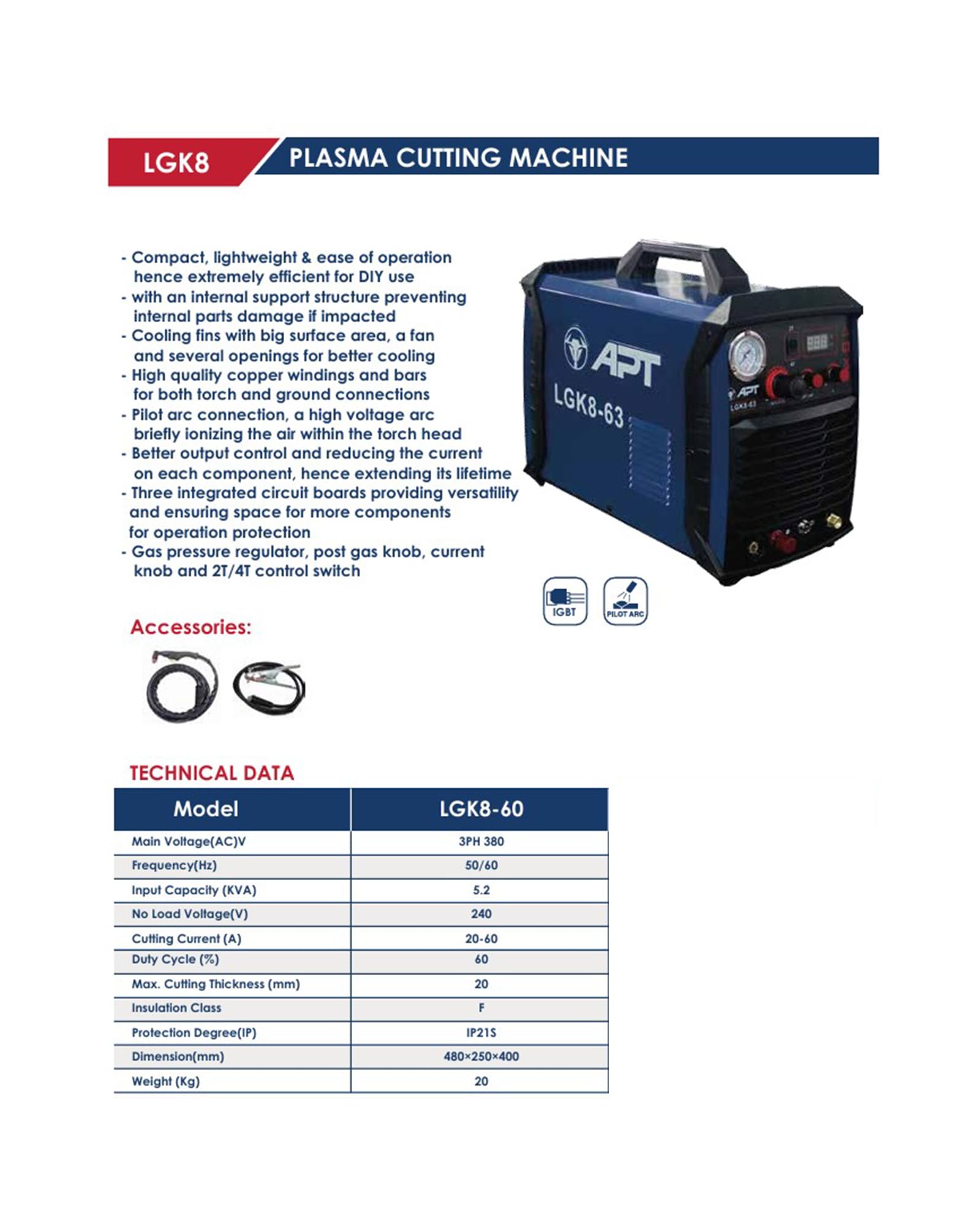 ماكينة قطع بلازما من APT WELDIN  هي أداة عالية الأداء مصممة لعمليات قطع المعادن بدقة وكفاءة. 