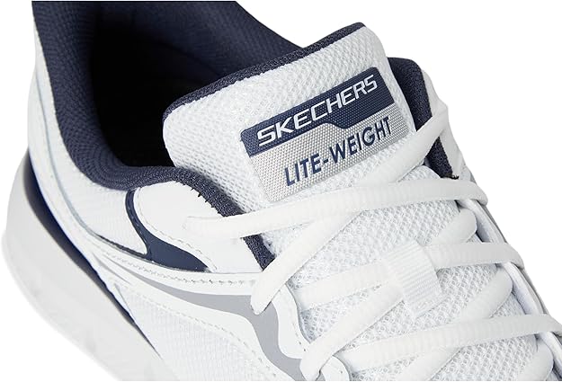 Skechers Men Shoes White Navy Casual Comfort Sneakers
