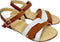Summer Slingback Velcro Closure Flat Sandals for Girls