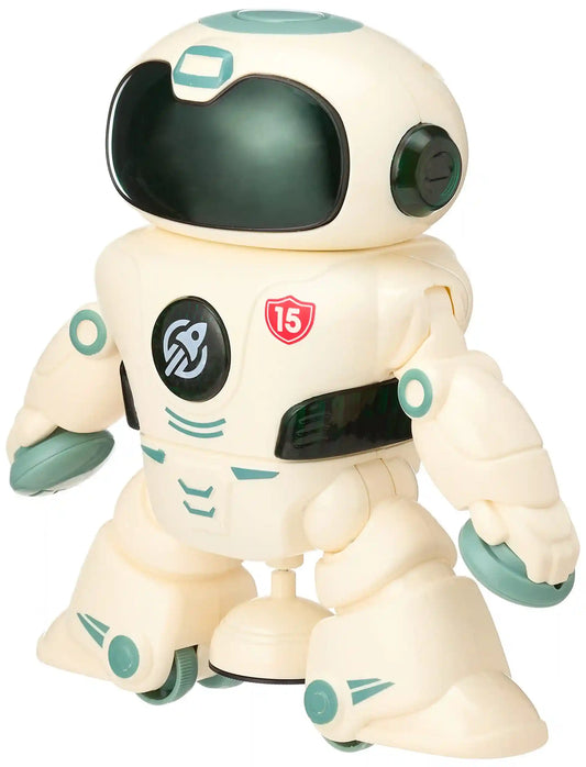 روبوت كهربائي دوار وموسيقى ضوئية (لونين مختلطان)، بلاستيك