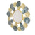 Diamond Mirrors Circular Gold Metal with Blue and Golden Circles Frame - Safqqa Egypt