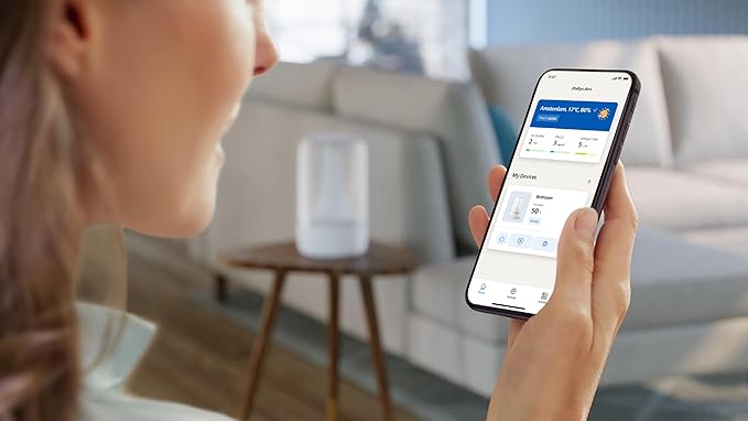 مرطب هواء ذكي من ماركة فيليبس موديل HU1509/00 بسعة 3 لتر وضباب قوي لون أبيض – Safqqa Egypt