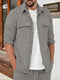Lymio Men Casual Shirt Grey Comfortable Everyday Wear