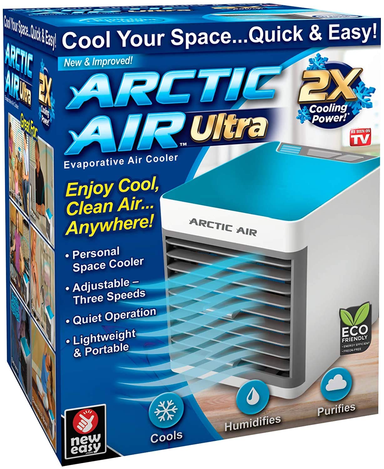 Ontel Arctic Ultra Seen On TV | Evaporative Portable Air Conditioner | Personal Space Cooler |