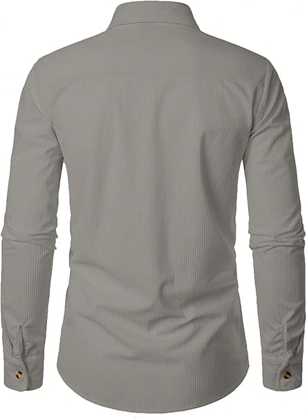 Lymio Men Casual Shirt Grey Comfortable Everyday Wear – Safqqa Egypt