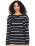Matalan Women’s Striped Long Sleeve Boat Neck Pullover