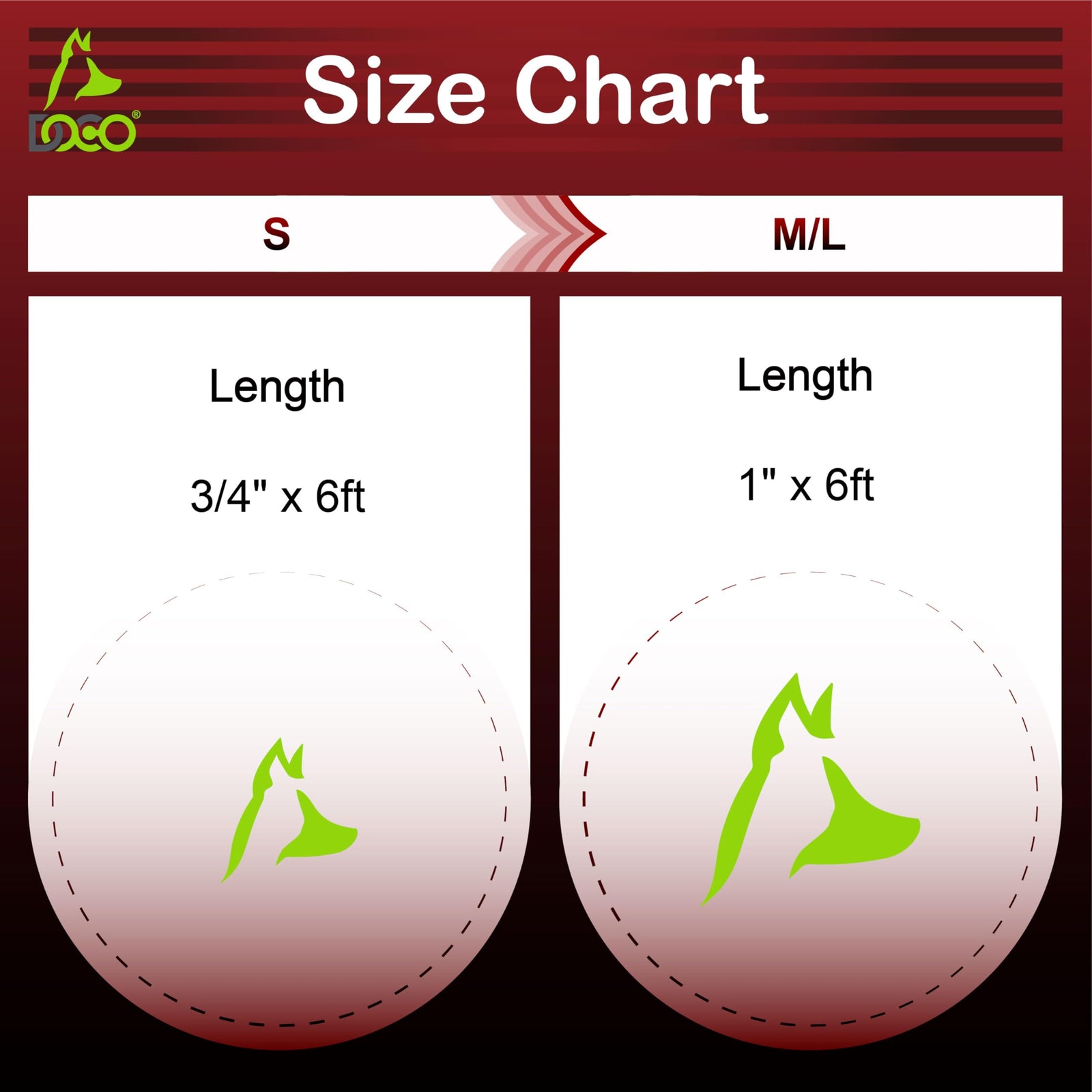 يوفر مقود Doco بطول 6 قدم قوة وثباتاً وتحكماً ممتازاً أثناء المشي اليومي. مصنوع من خامات عالية الجودة ومتينة، ويمنحك قبضة مريحة وسهلة، ومناسب للكلاب