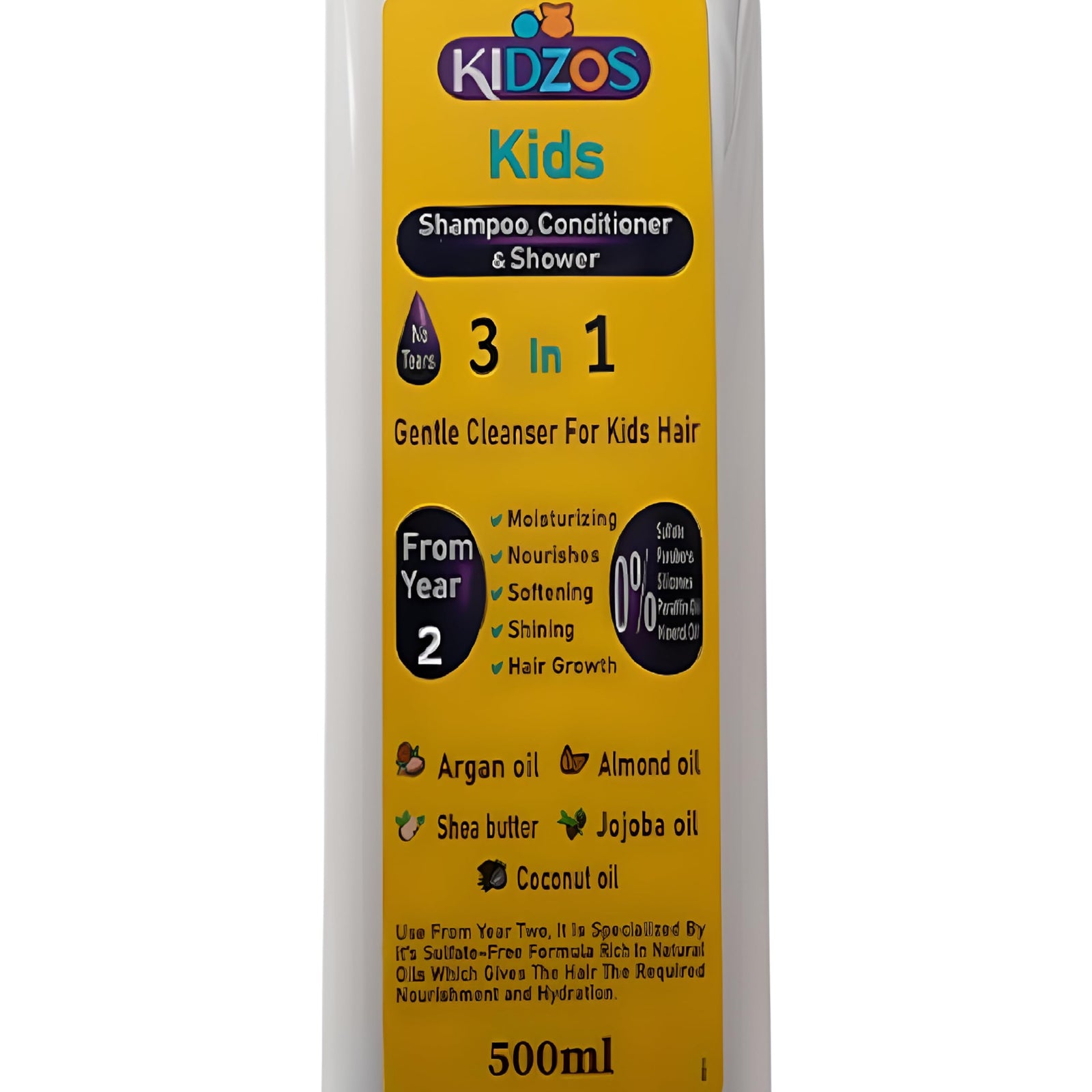 Kids 3-in-1 Shampoo, Conditioner & Shower Gel – Moisturizing, Nourishing & Shining, 500ml