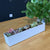 Modern 16" White Steel Trough Planter – Sleek Rectangular Design