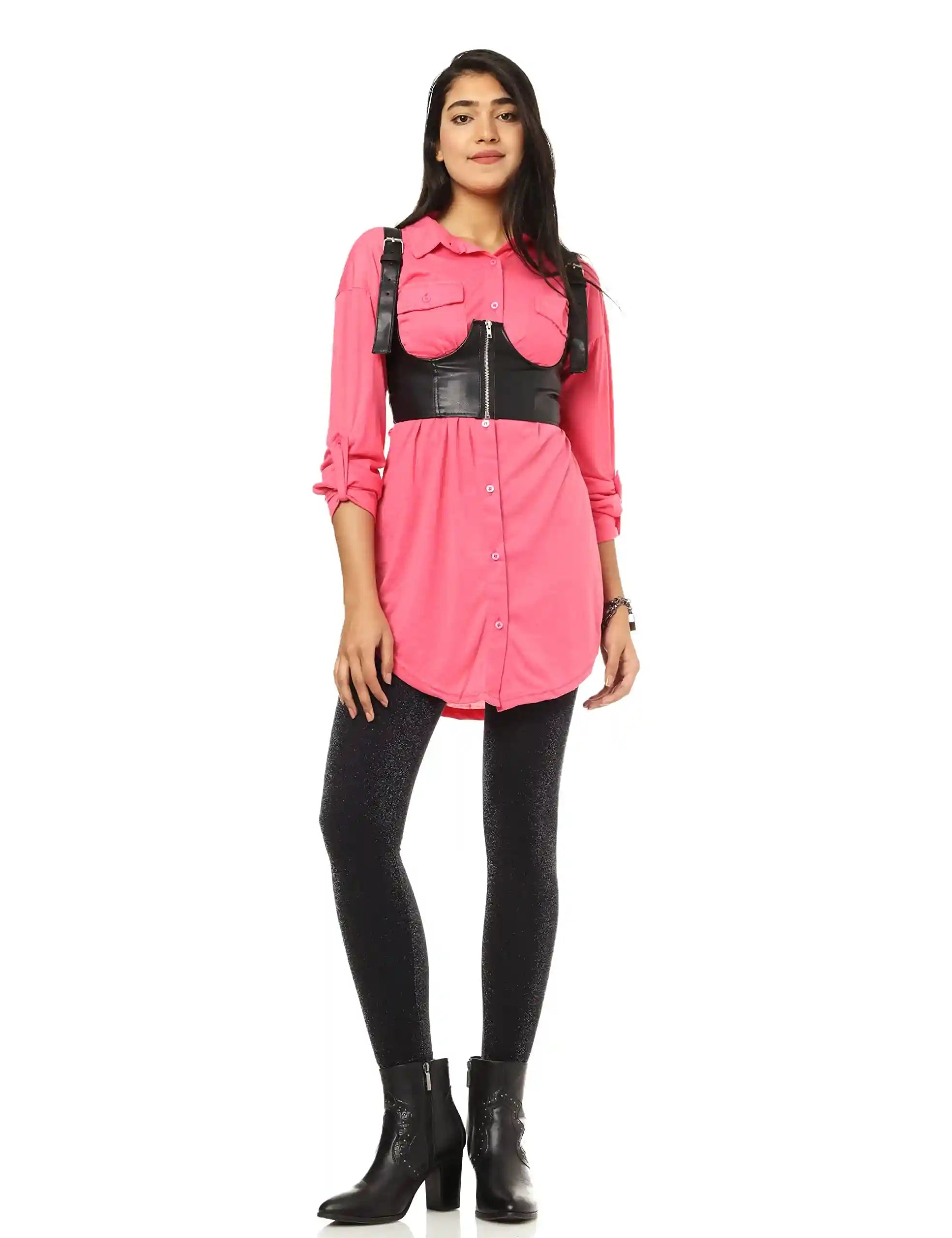 JAMILA Women Women Buttoned Full Sleeves Blouse With 2 Pockets SHIRT - Safqqa Egypt