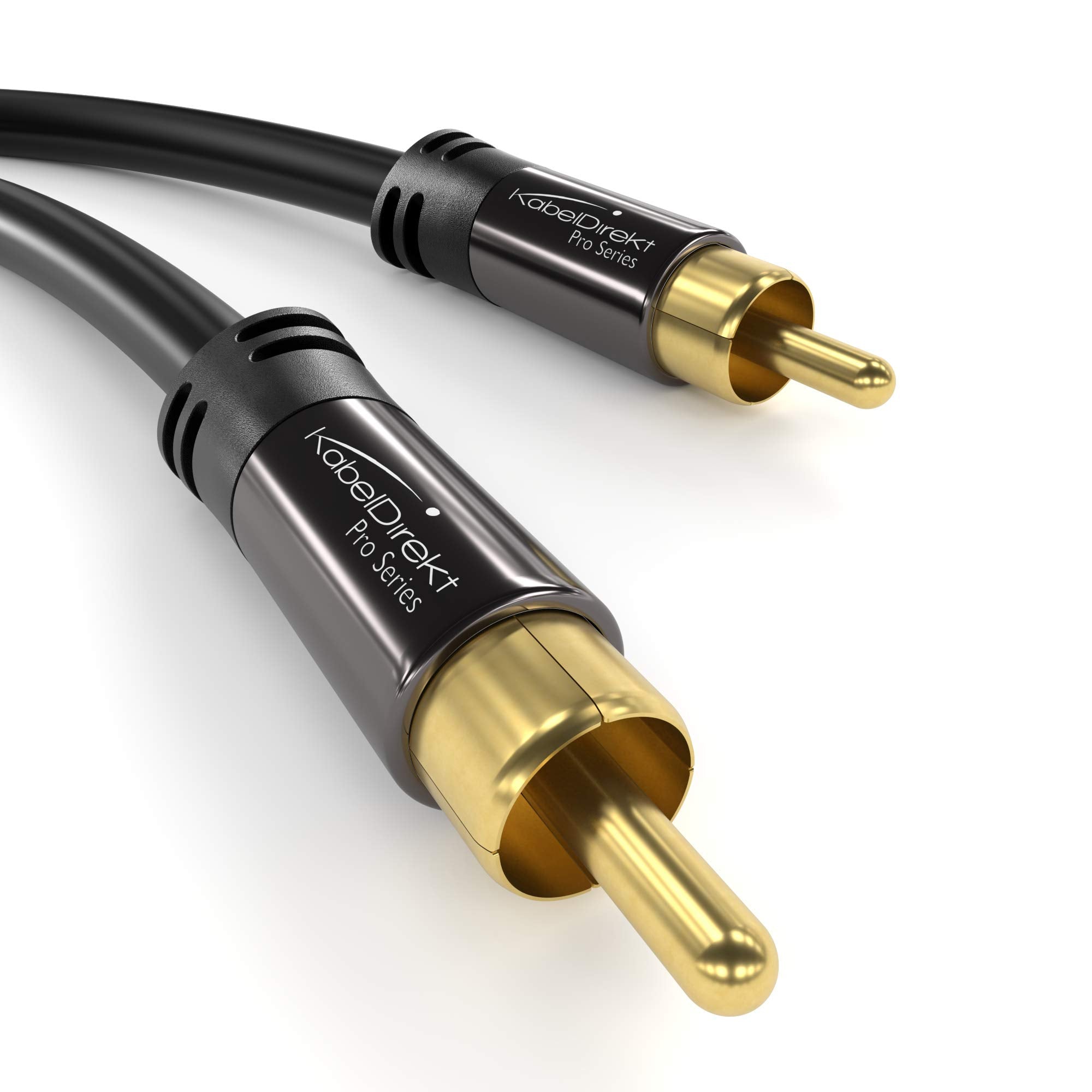 كابل توصيل مضخم الصوت KabelDirekt 341 بطول 1 متر RCA/فونو، 1 إلى RCA/فونو، صوت/رقمي/فيديو (مقابس محورية ذكر/ذكر، لمضخم الصوت/Hi-Fis، إشارات الصوت/الفيديو المركب، 75 أوم) أسود – Safqqa Egypt