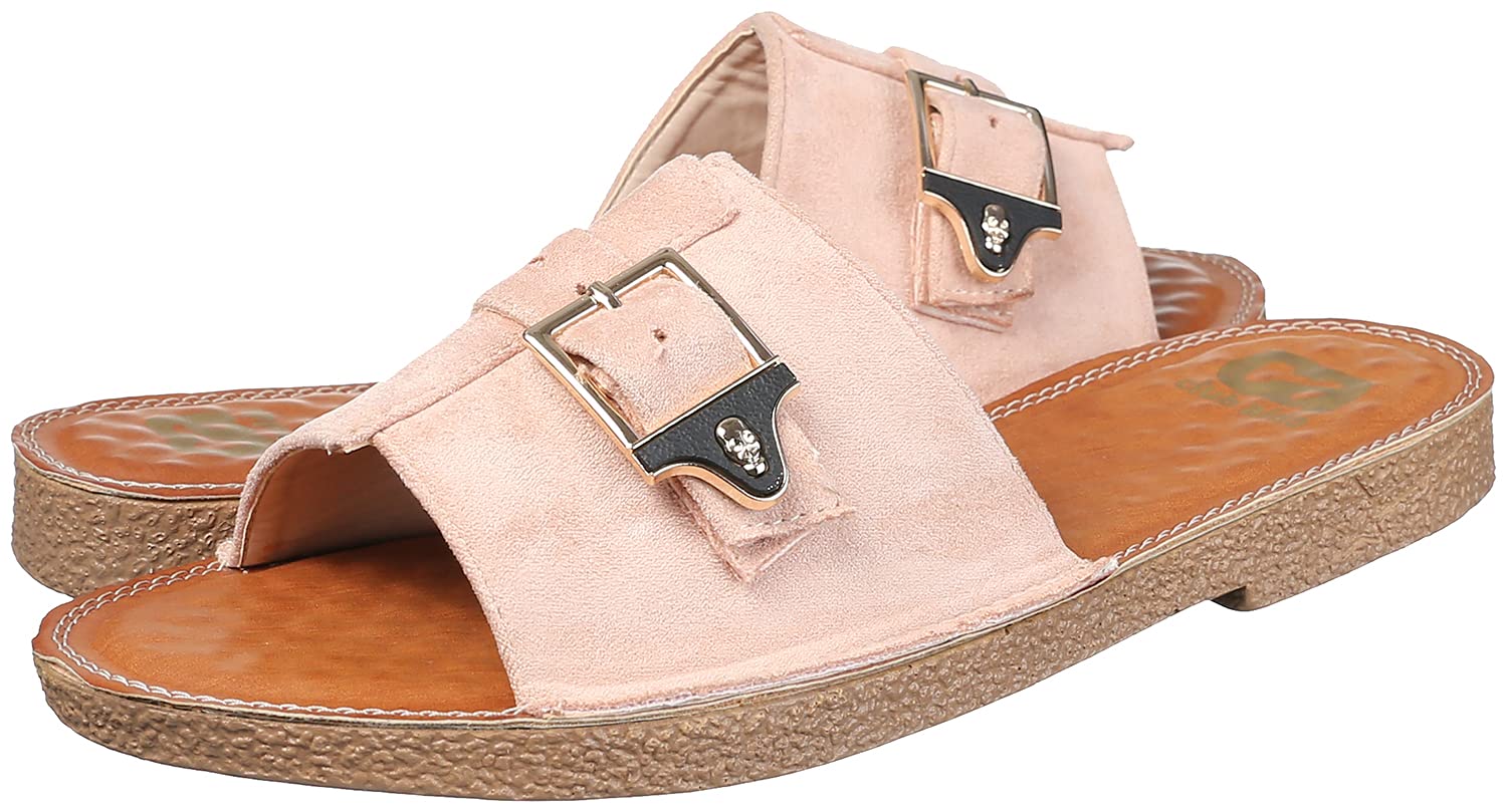 Club Aldo Faux Suede Buckle-Detailed Slide Slippers for Women