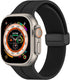 سوار سيليكون رياضي مغناطيسي لساعة Apple Watch Ultra مقاس 49 مم لون أسود