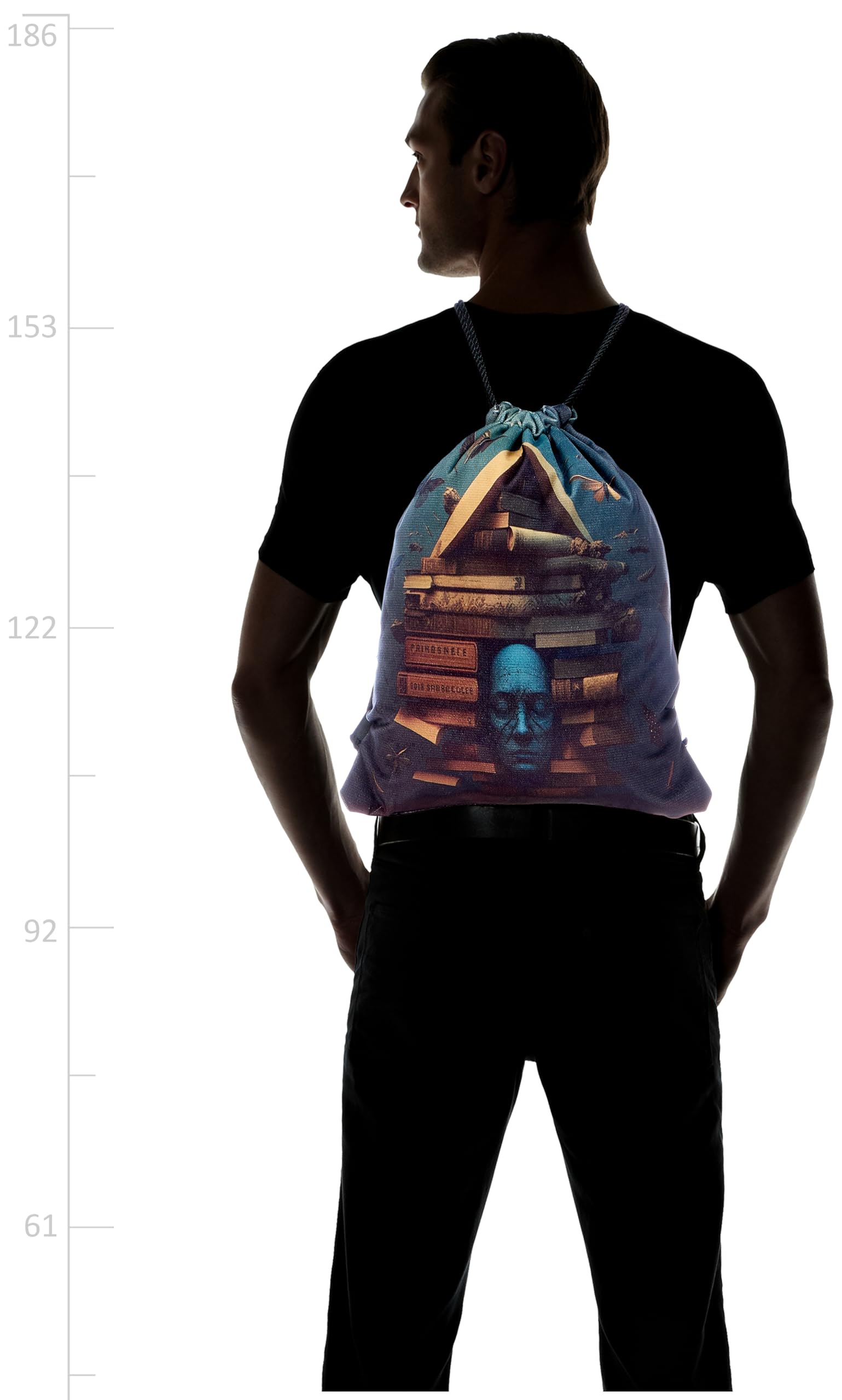 شنطة برباط من تات، متعددة الالوان، مقاس L، موديل 749