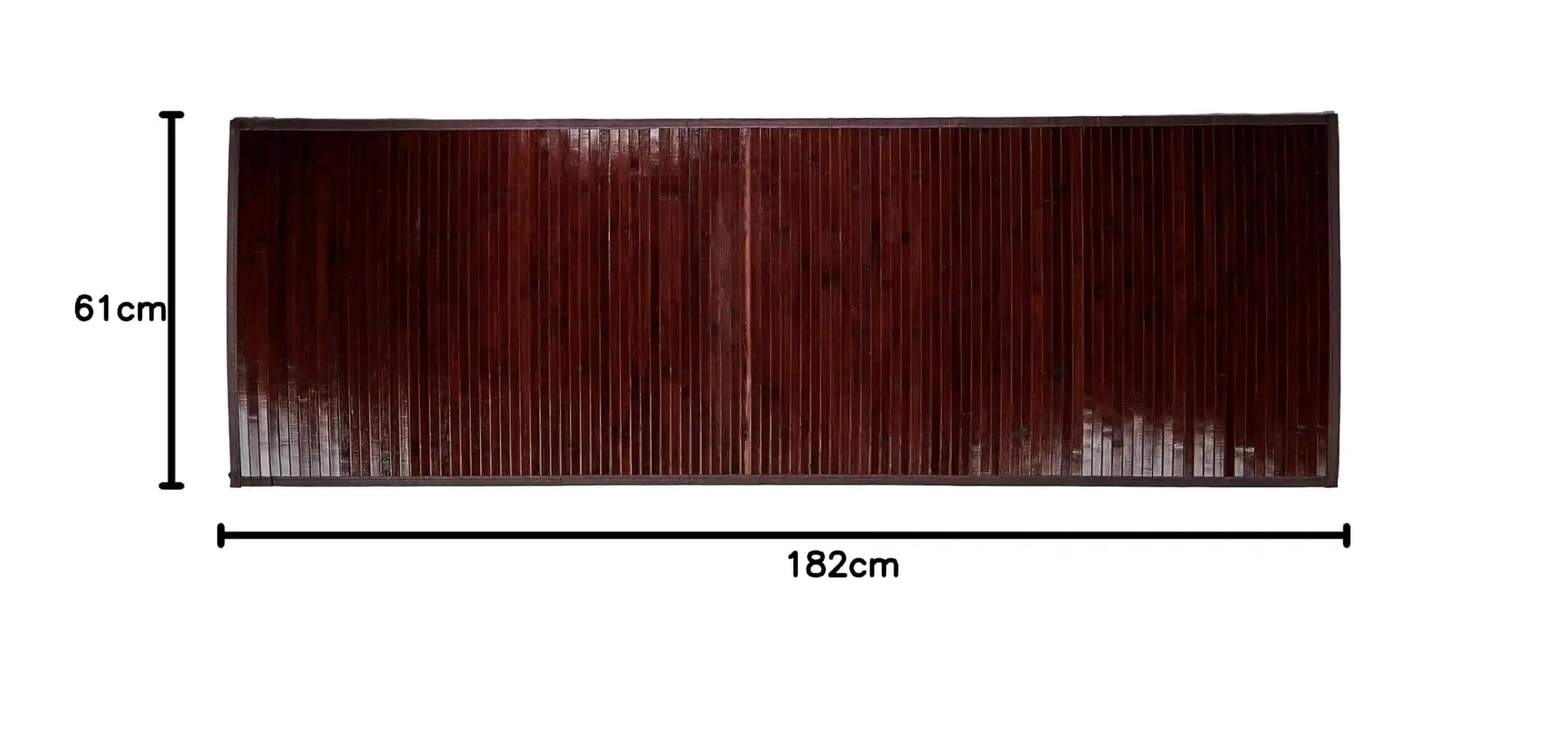 iDesign Bamboo Runner Mat – Non-Skid, Water-Resistant, 72" x 24", Mocha Brown – Safqqa Egypt