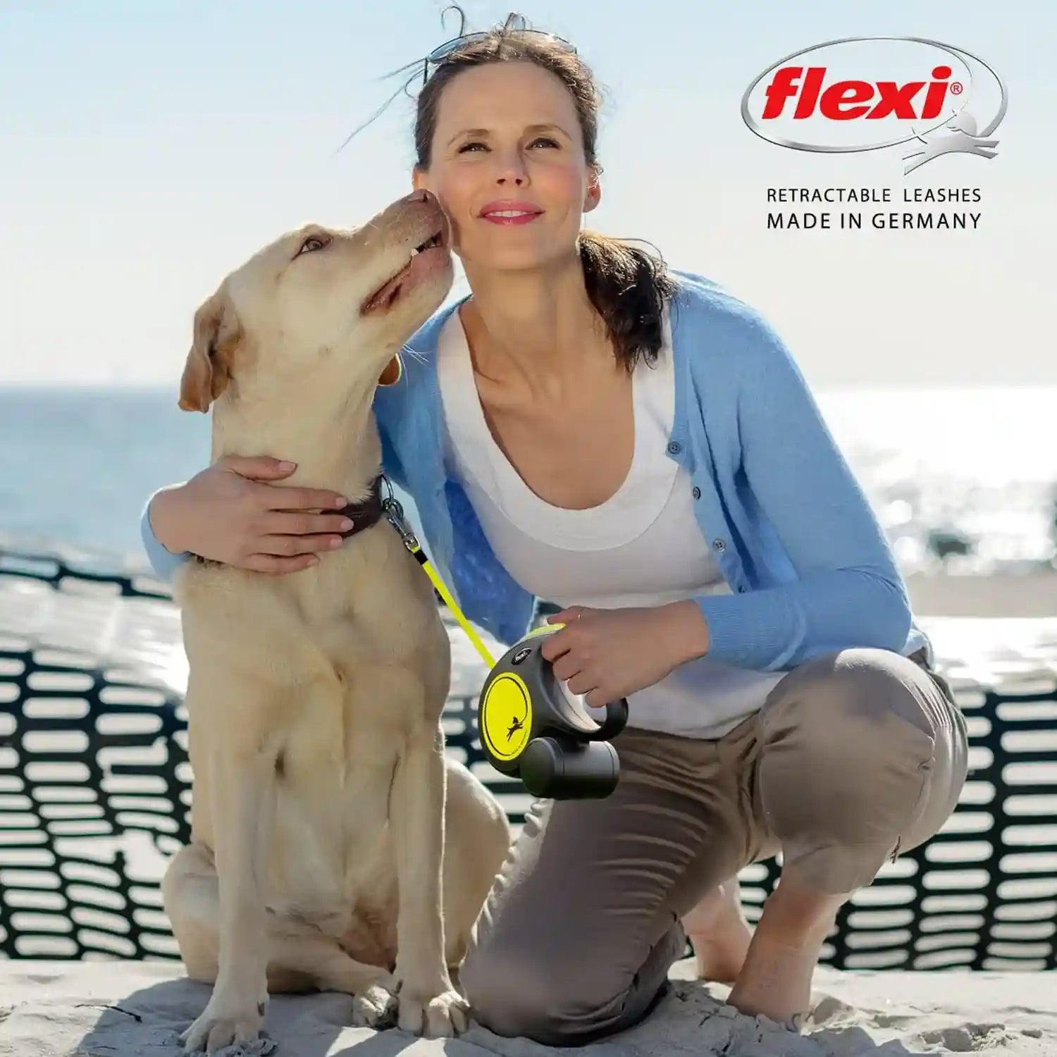 New Flexi Neon Strip for Dogs, 5 Meters, Yellow